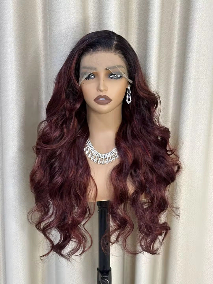 Hair By Zuba - Loose Body Wave Wig Burgundy